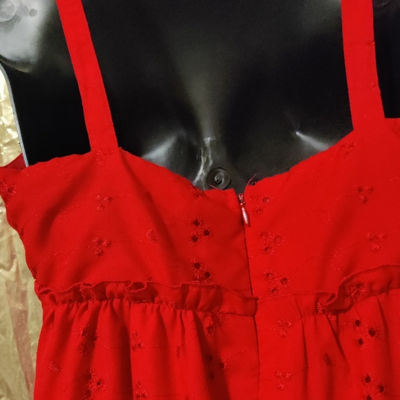 🗺️ Believe Petite Size 10P Pioneer Dress Sundress, Eyelet Fabric, Lined Vintage - Picture 7 of 13